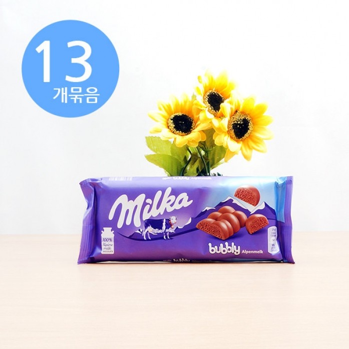 밀카 버블리 초콜릿 100g x13개