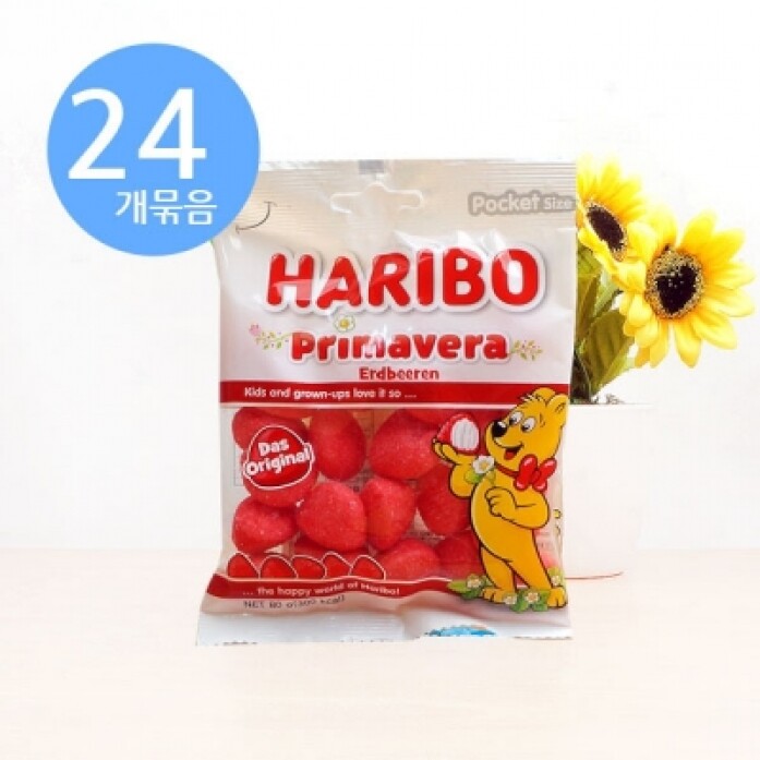 하리보 프리마베라 80g x24개 딸기