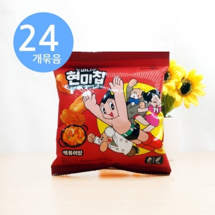 삼진 미니 현미칩 떡볶이맛 40g x24개